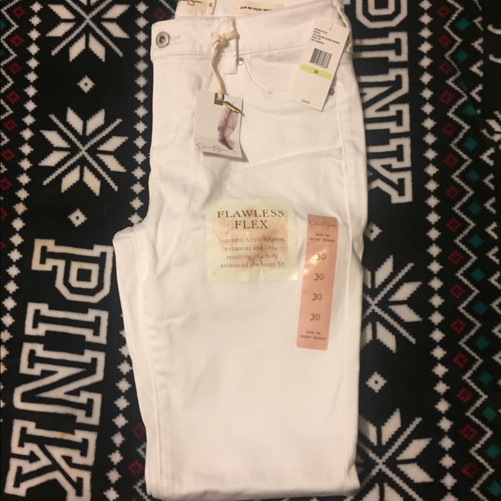 Jessica Simpson white skinny jeans